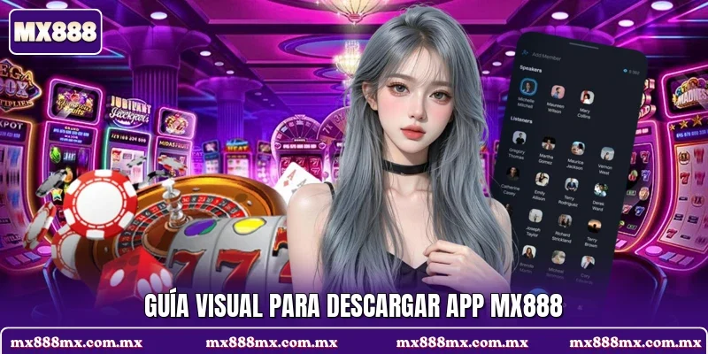 Guía visual para descargar app MX888