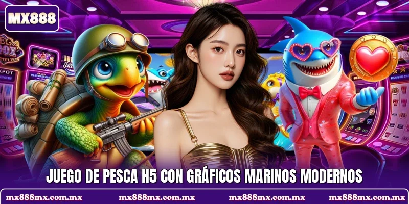 Juego de pesca H5 con gráficos marinos modernos
