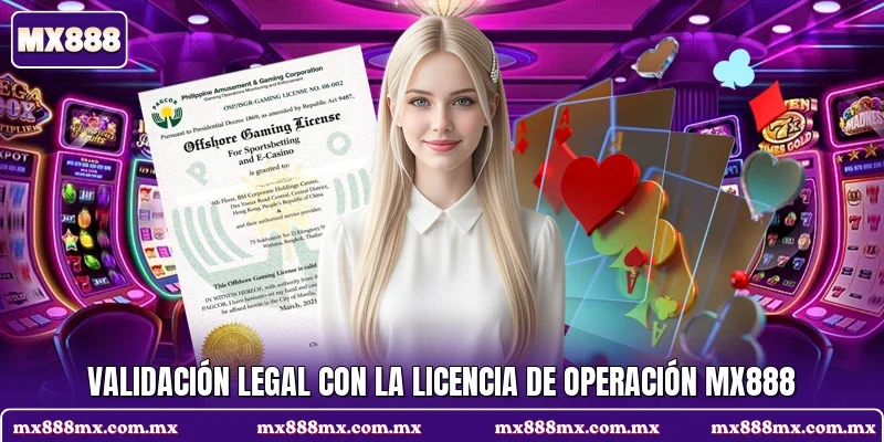 Validación legal con la licencia de operación MX888